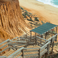 Buy canvas prints of Falesia Beach Stairs by Angelo DeVal