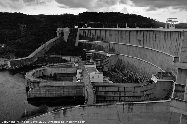 Alqueva Dam in Monochrome. Alentejo Picture Board by Angelo DeVal