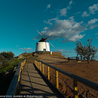 Buy canvas prints of Aljustrel windmill by the Walkway by Angelo DeVal
