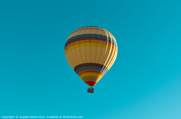 Hot Air Balloon on a Blue Sky in Alentejo Picture Board by Angelo DeVal