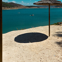 Buy canvas prints of Umbrellas at Santa Clara Dam by Angelo DeVal