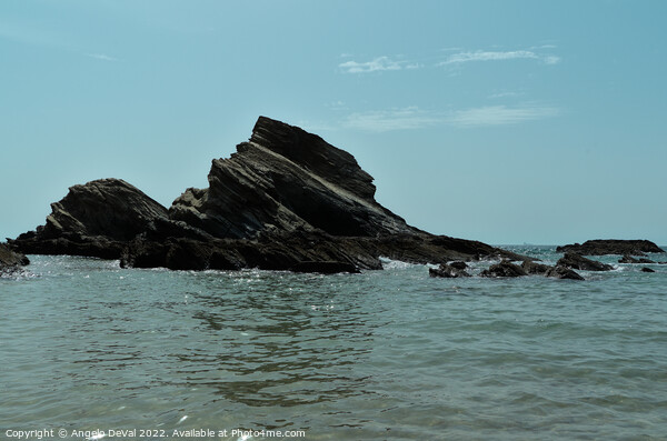 Schist Rock Formations in Porto Covo Sea View Picture Board by Angelo DeVal
