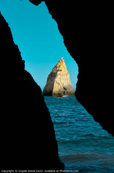 Cave view at three brothers beach in Algarve, Portugal Picture Board by Angelo DeVal