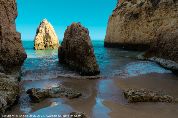Coming Waves in Three Brothers Beach in Alvor Picture Board by Angelo DeVal