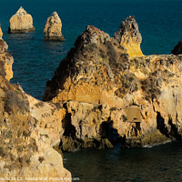 Buy canvas prints of Three Brothers Beach overview in Algarve by Angelo DeVal