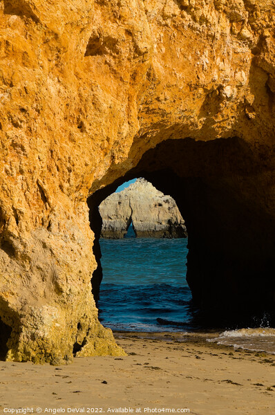 Cave Portal at Three Brothers Beach in Algarve, Portugal Picture Board by Angelo DeVal