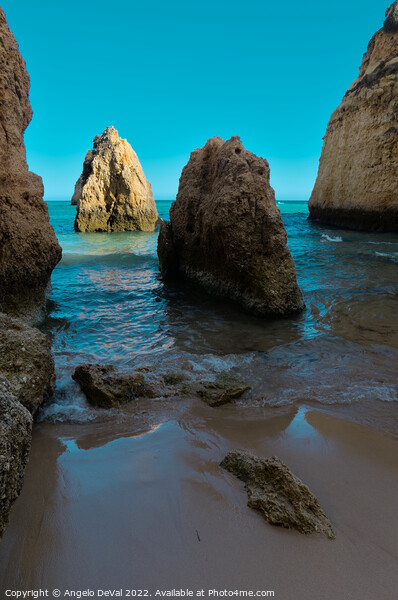 Coming Waves in Three Brothers Beach in Alvor, Algarve Picture Board by Angelo DeVal