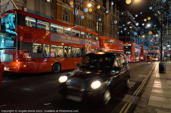 Oxford street during Christmas season Picture Board by Angelo DeVal