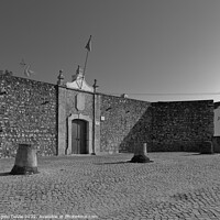 Buy canvas prints of Cacela Velha Fort Square in Monochrome by Angelo DeVal