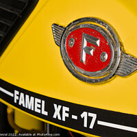 Buy canvas prints of Classic Zundapp bike XF-17 gas tank logo detail by Angelo DeVal