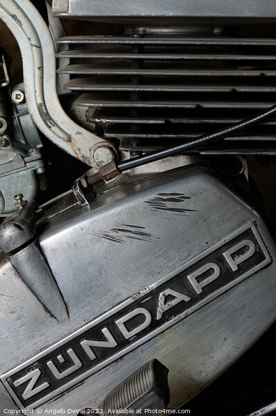 Classic Zundapp bike engine block detail Picture Board by Angelo DeVal