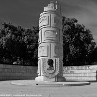Buy canvas prints of Duarte Pacheco Monument in Loule - Monochrome by Angelo DeVal