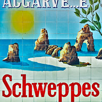 Buy canvas prints of Vintage Schweppes Algarve Mosaic - Retouched by Angelo DeVal