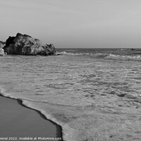 Buy canvas prints of Quiet Waves in Gale Beach - Monochrome by Angelo DeVal