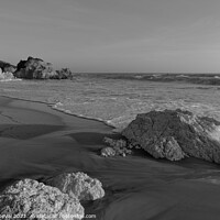 Buy canvas prints of Low Tides in Gale Beach - Monochrome by Angelo DeVal