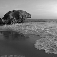 Buy canvas prints of Curved Rock in Gale Beach Algarve by Angelo DeVal