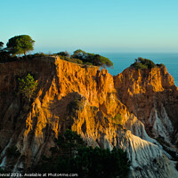Buy canvas prints of Sea and Sunbathing Cliffs in Algarve by Angelo DeVal