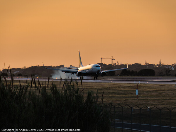 Landing Moment in Faro Airport Picture Board by Angelo DeVal