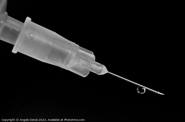 Syringe Medical Theme in Monochrome Picture Board by Angelo DeVal