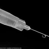 Buy canvas prints of Syringe Medical Theme in Monochrome by Angelo DeVal