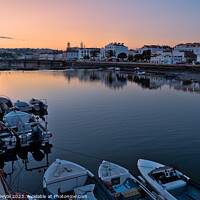 Buy canvas prints of Tranquil Dusk Reflections in Tavira by Angelo DeVal