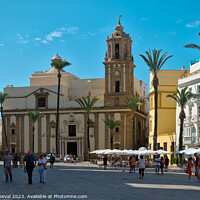 Buy canvas prints of Cathedral Square in Cadiz by Angelo DeVal