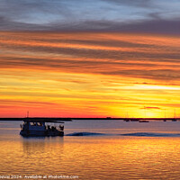 Buy canvas prints of Boat and the Ria Formosa Sunset by Angelo DeVal
