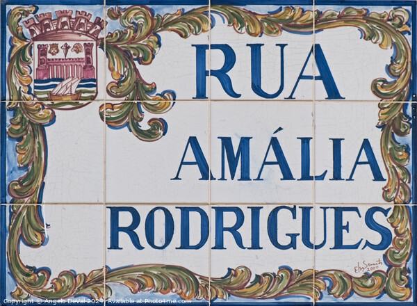 Amalia Rodrigues Street Mosaic Picture Board by Angelo DeVal