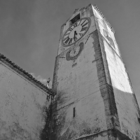 Buy canvas prints of Clock Tower from the Church of Saint Mary in Tavir by Angelo DeVal
