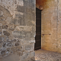 Buy canvas prints of Medieval castle entrance in Castro Marim by Angelo DeVal