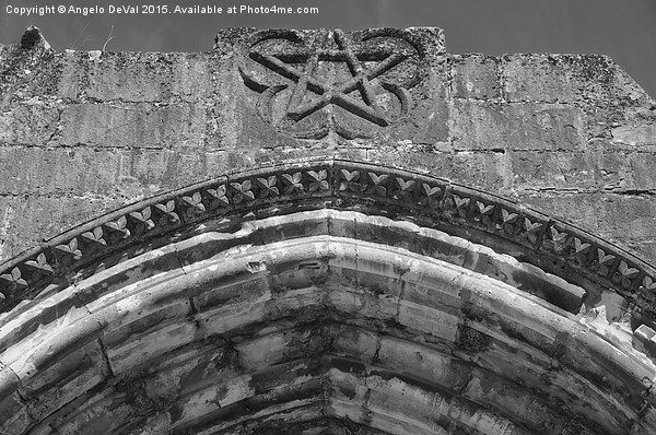 Pentagram on a medieval church portal  Picture Board by Angelo DeVal