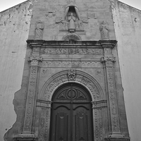 Buy canvas prints of Church of Misericordia Facade in Tavira  by Angelo DeVal