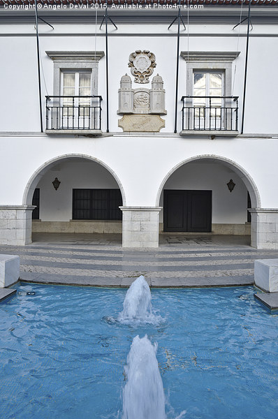Council of Tavira and Fountain  Picture Board by Angelo DeVal