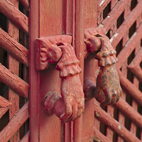 Buy canvas prints of Antique Door Knockers of Southern Europe  by Angelo DeVal