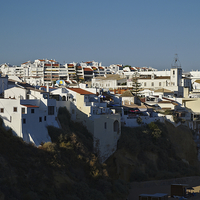 Buy canvas prints of Albufeira from the Beach  by Angelo DeVal