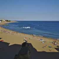 Buy canvas prints of Summer in Albufeira Beach  by Angelo DeVal