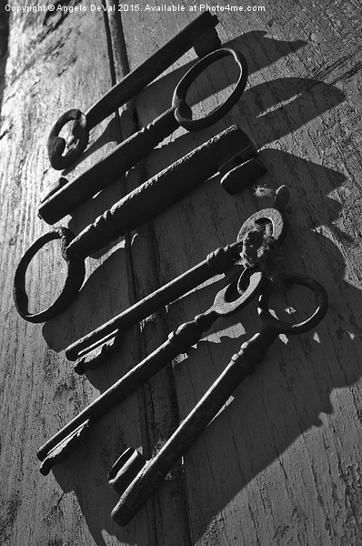 Key Line. Antique skeleton keys  Picture Board by Angelo DeVal