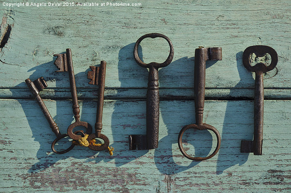 To Unlock. Antique skeleton keys  Picture Board by Angelo DeVal