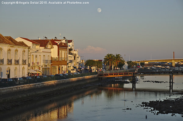 Tavira and Full Moon  Picture Board by Angelo DeVal
