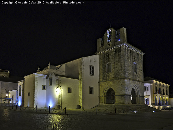 Se Church at night in Faro  Picture Board by Angelo DeVal