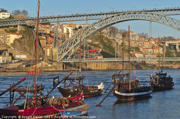 Douro Riverside in Porto Picture Board by Angelo DeVal