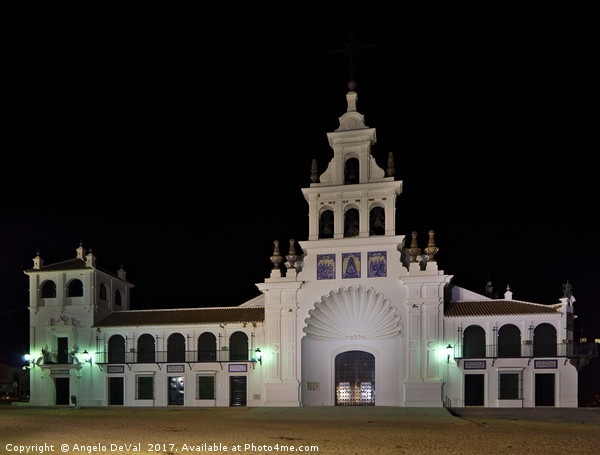 Church of the Virgen Del Rocio at night. Spain Picture Board by Angelo DeVal
