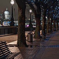 Buy canvas prints of Along Thames River during Christmas by Angelo DeVal