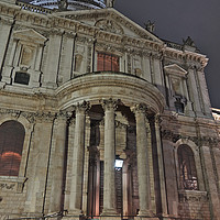 Buy canvas prints of Saint Paul's Cathedral facade in London by Angelo DeVal