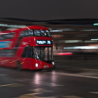 Buy canvas prints of Red Bus on the streets of London by Angelo DeVal