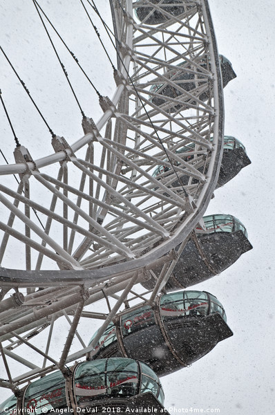 London Eye and Snow Picture Board by Angelo DeVal