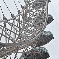 Buy canvas prints of London Eye and Snow by Angelo DeVal