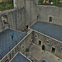 Buy canvas prints of Perspective in Porto De Mos Castle by Angelo DeVal