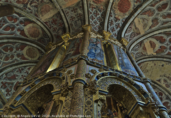 Ceiling of Convento de Cristo in Tomar Picture Board by Angelo DeVal