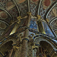Buy canvas prints of Ceiling of Convento de Cristo in Tomar by Angelo DeVal